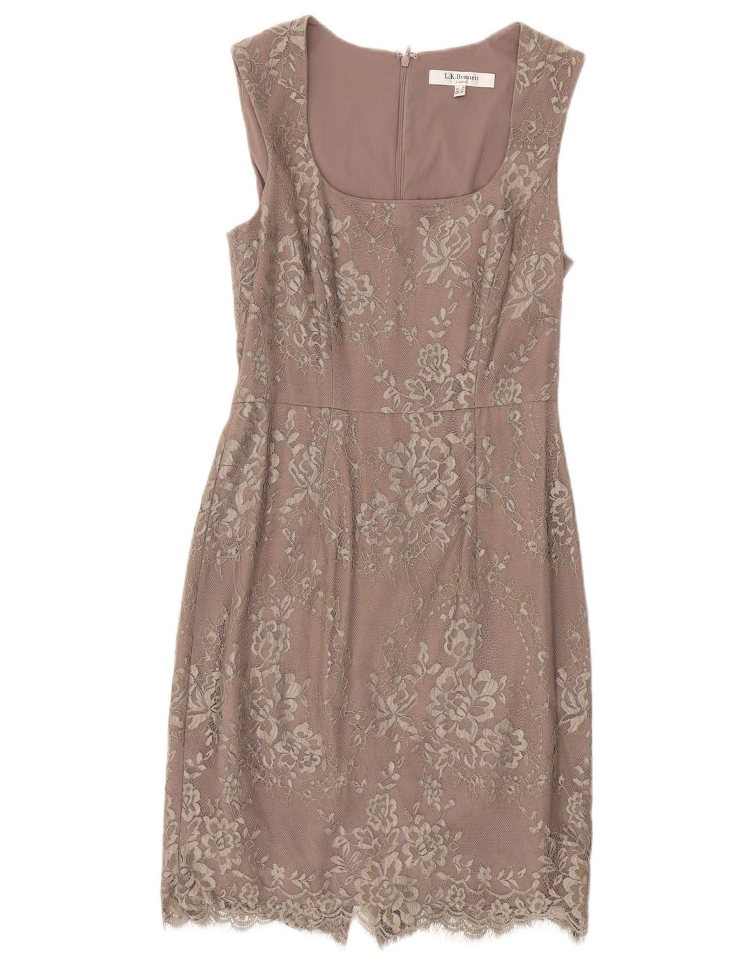 Λ.Κ. Γυναικείο αμάνικο φόρεμα BENNETT UK 8 Small Purple Floral Nylon