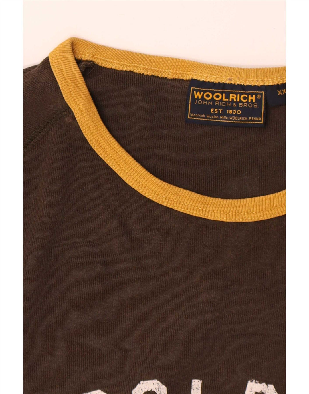 Woolrich Ανδρικό γραφικό τοπ μακρυμάνικο 2XL καφέ βαμβακερό