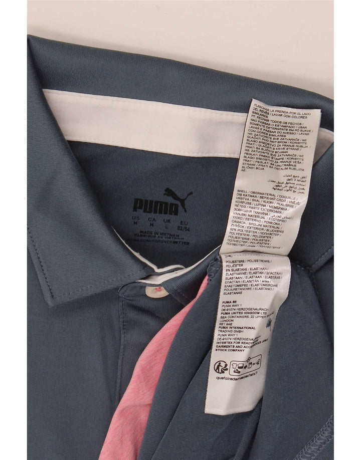 Ανδρικό πουκάμισο Polo Puma με μεσαίο μπλε ριγέ πολυεστέρα