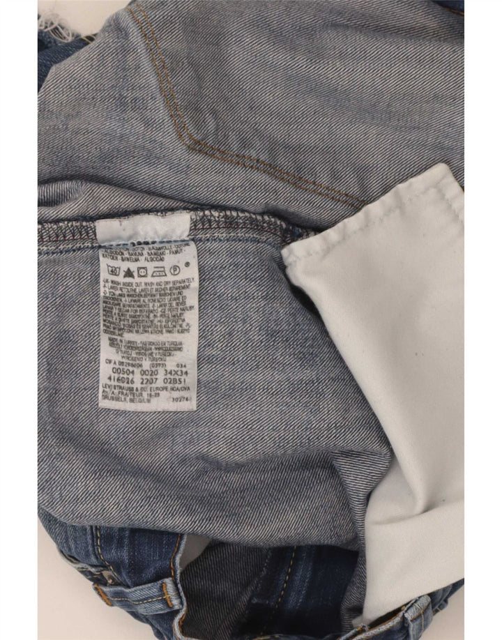 Levi's Mens 506 Regular τζιν σορτς W34 μεγάλο μπλε βαμβακερό