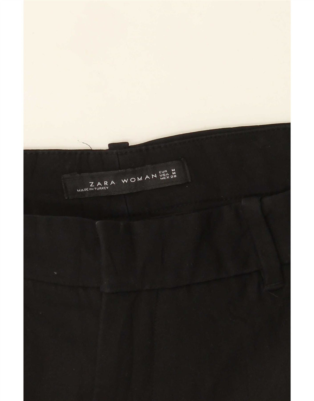 Zara Γυναικείο ίσιο παντελόνι Chino Medium W28 L27 Μαύρο