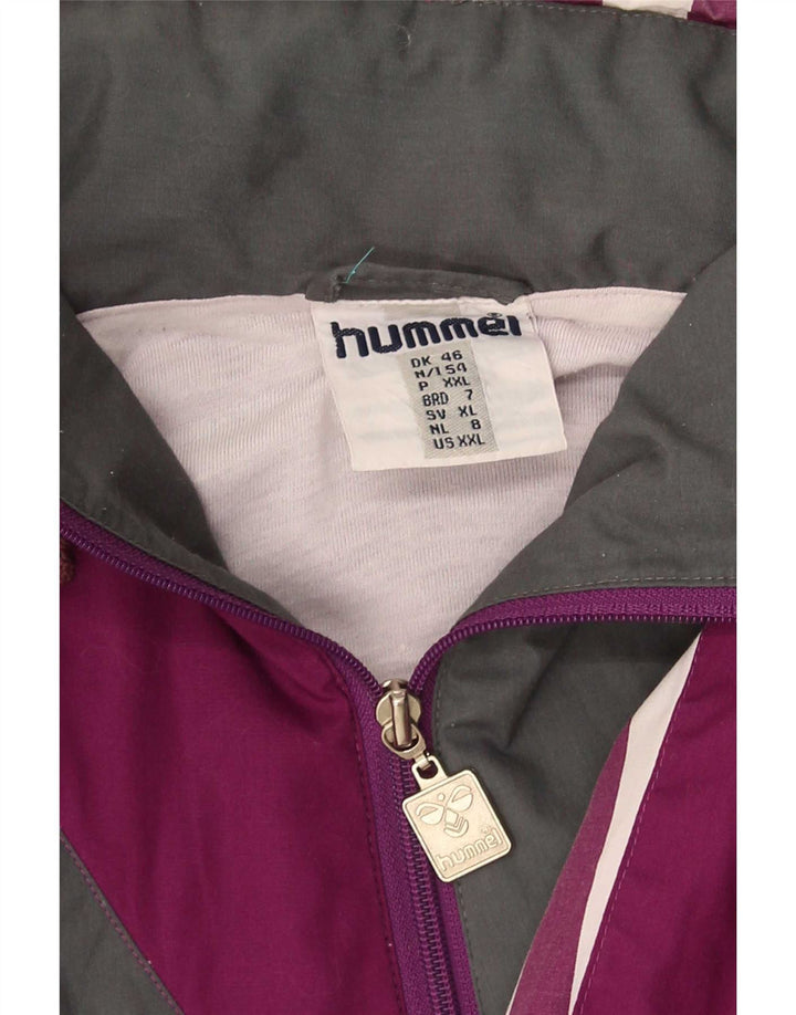 Ανδρικό πουλόβερ Hummel Graphic αθλητική φόρμα Top Jacket 2XL Purple Colourblock