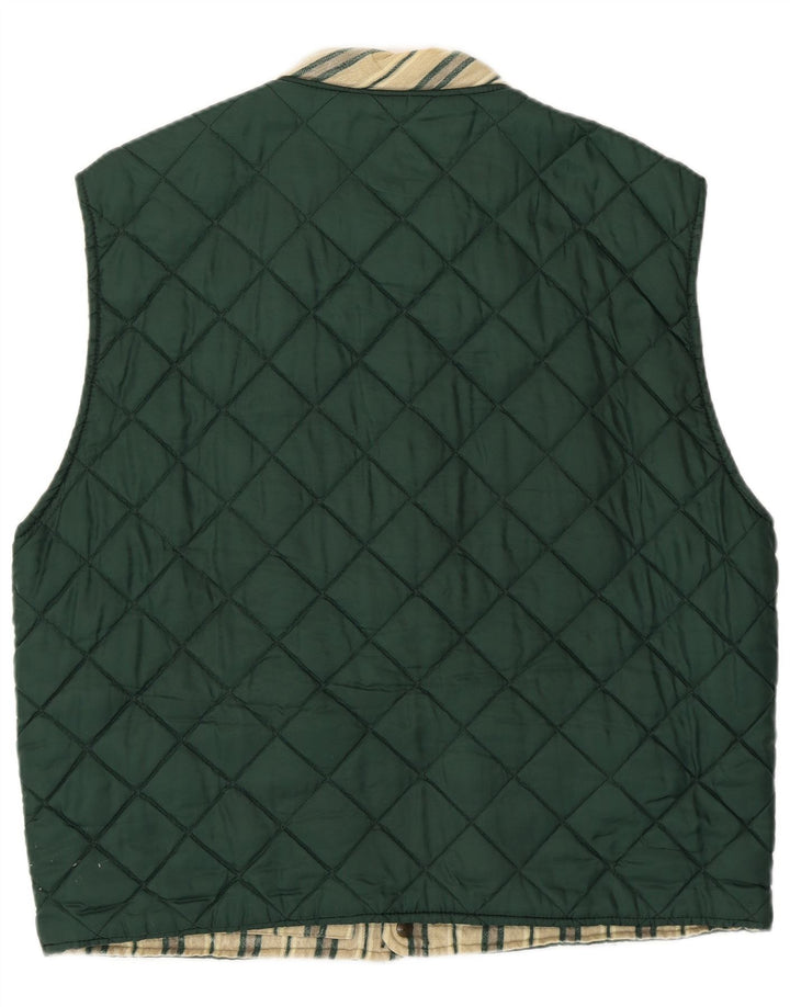 Creative Mens Reversible Quilted Gilet UK 40 Large Green