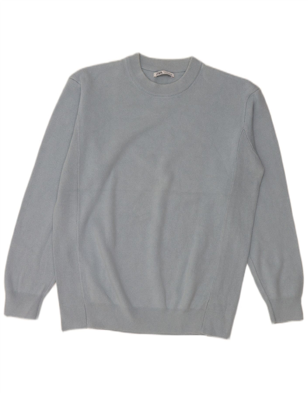 Ανδρικό πουλόβερ Zara Crew Neck Jumper Small Blue