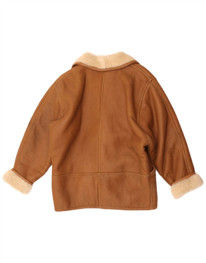 Vintage Γυναικείο Shearling Jacket UK 18 XL καφέ