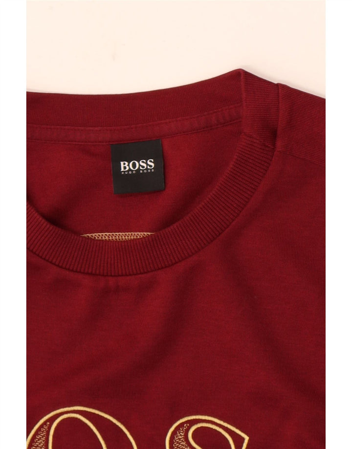 Ανδρικό γραφικό φούτερ Hugo Boss Jumper Medium Burgundy