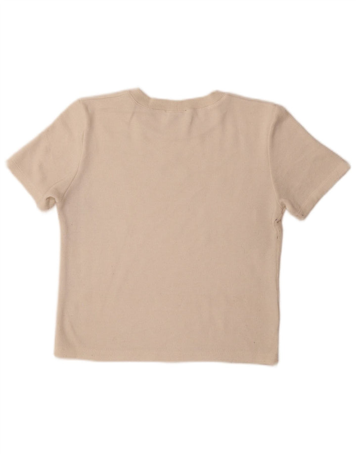 Zara Γυναικείο T-Shirt Top UK 12 Medium Beige