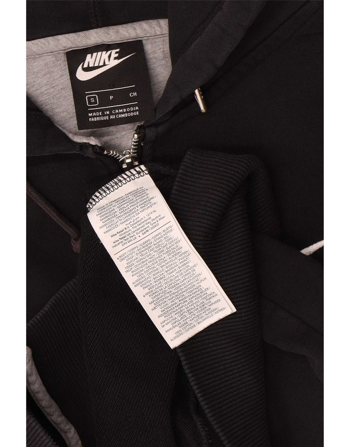 Ανδρικό πουλόβερ Nike με φερμουάρ, μικρό μαύρο βαμβακερό