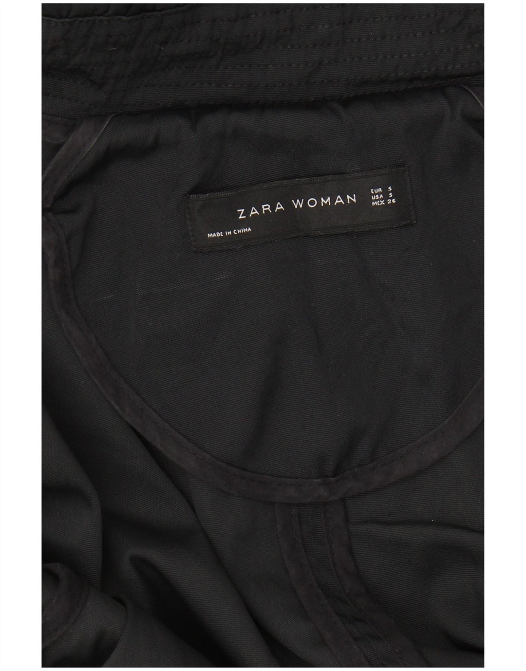 ZARA Γυναικείο μπουφάν Parka με κουκούλα UK 10 Small Black
