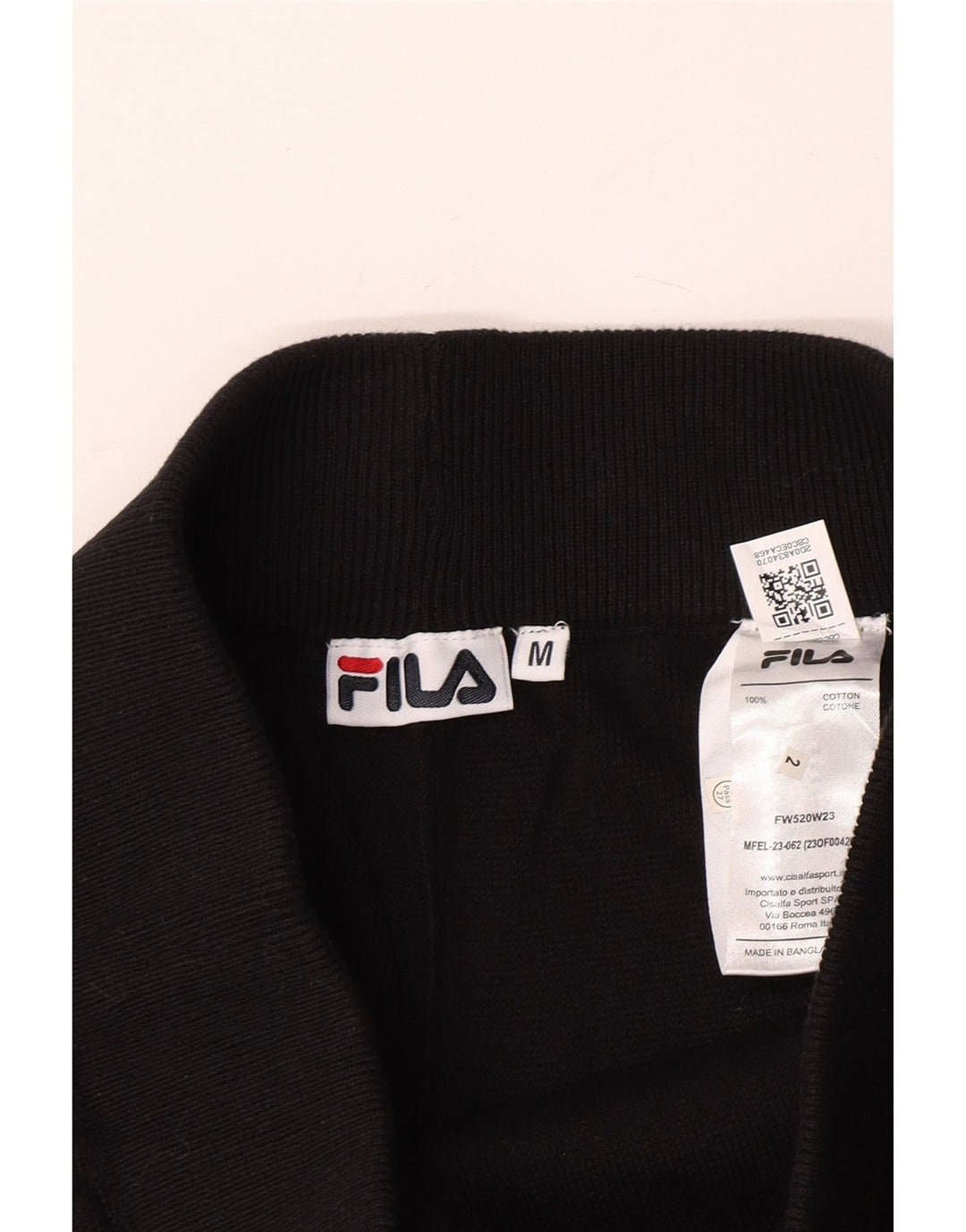 Fila Γυναικεία φόρμα παντελόνι Joggers UK 12 μεσαίο μαύρο βαμβακερό