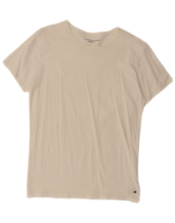Ανδρικό T-Shirt Tommy Hilfiger Top μεγάλο λευκό βαμβακερό