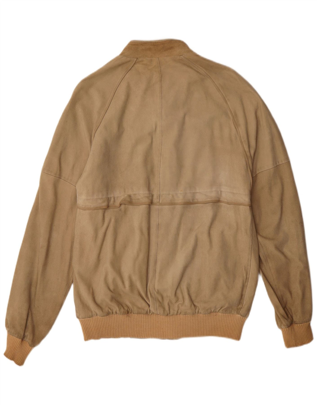 Vintage Ανδρικό Suede Bomber Jacket IT 52 XL Καφέ Βαμβακερό