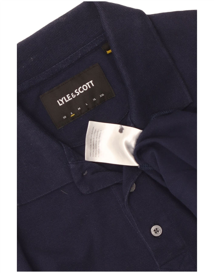 Lyle & Scott Ανδρικό πουκάμισο Polo Μικρό Βαμβακερό Navy Blue
