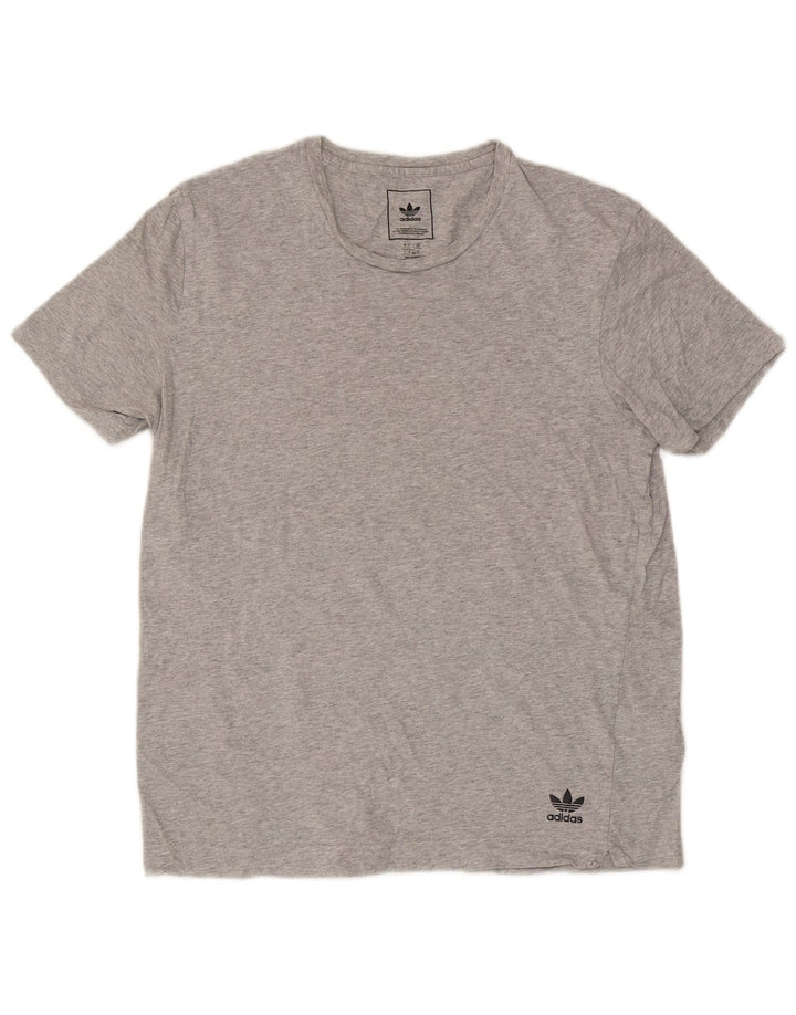 Ανδρικό T-Shirt Adidas Top Μεγάλο γκρι βαμβακερό