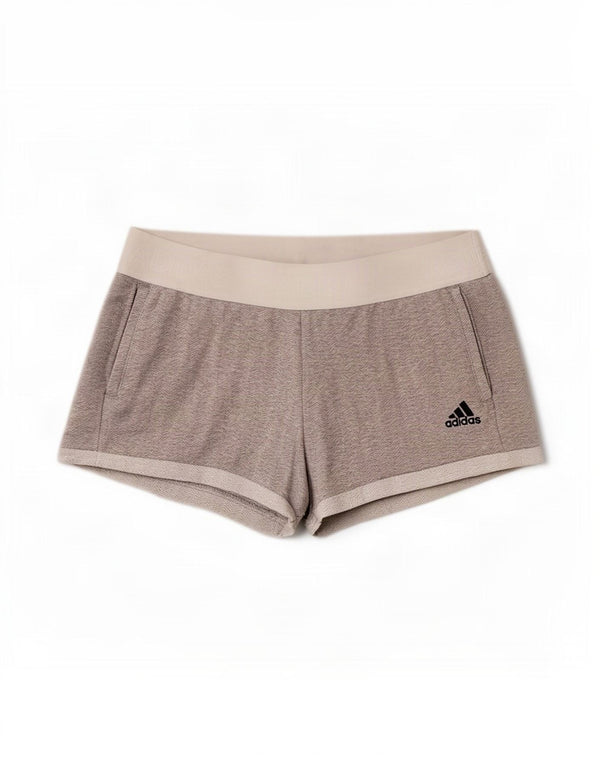 Γυναικείο γραφικό αθλητικό σορτς Adidas UK 16/18 μεγάλο γκρι βαμβακερό χρώμα
