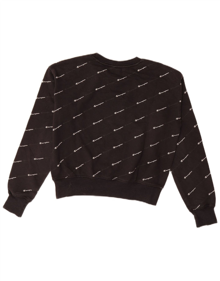 CHAMPION Γυναικεία γραφική φούτερ Jumper UK 14 Medium Black