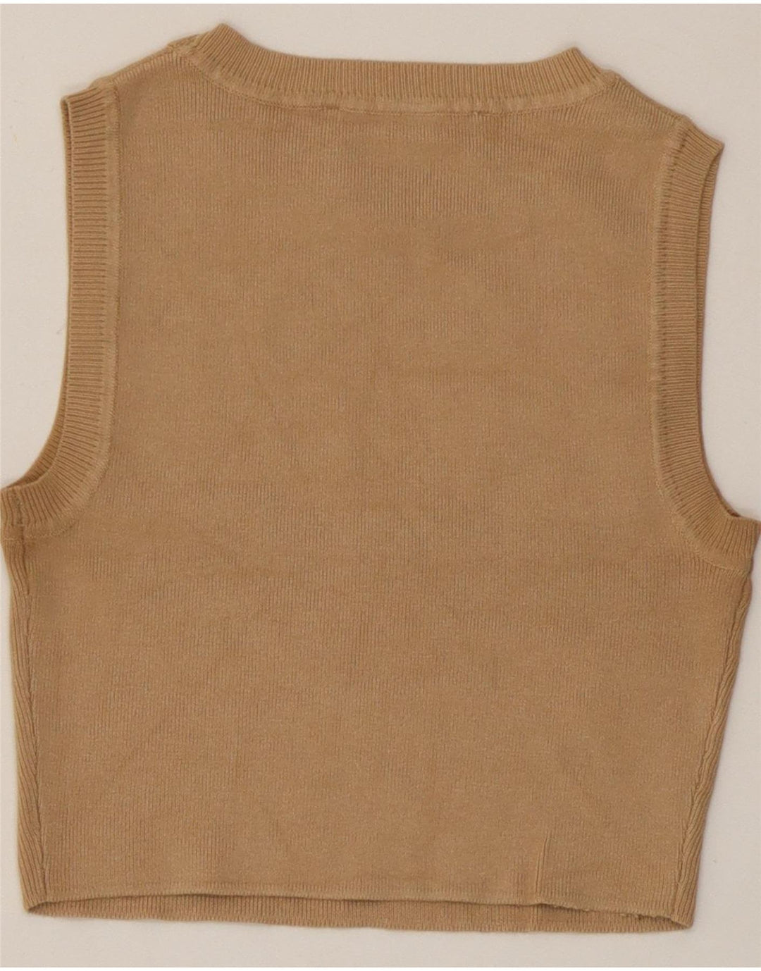 Zara Γυναικείο Crop Vest Top UK 10 Small Beige