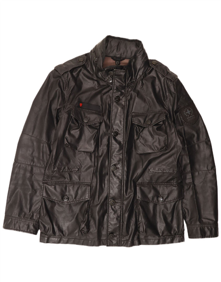 Strellson Ανδρικό Στρατιωτικό Μπουφάν UK 42 XL Μαύρο με κουκούλα