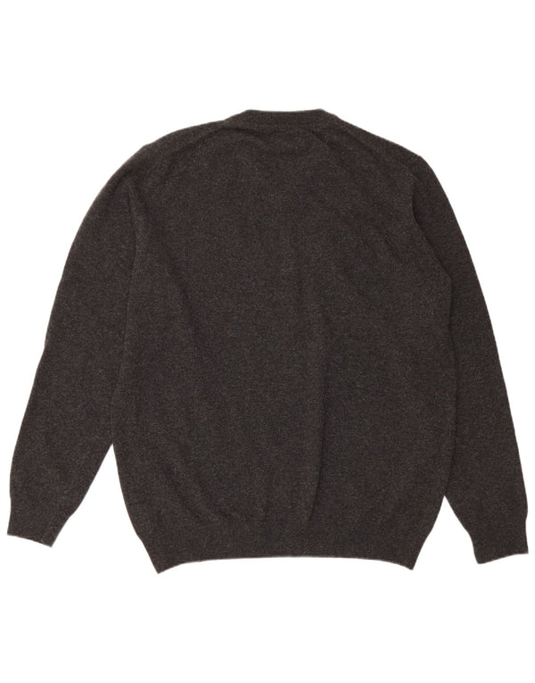 Ανδρικό πουλόβερ Barbour με V λαιμόκοψη 2XL γκρι μαλλί