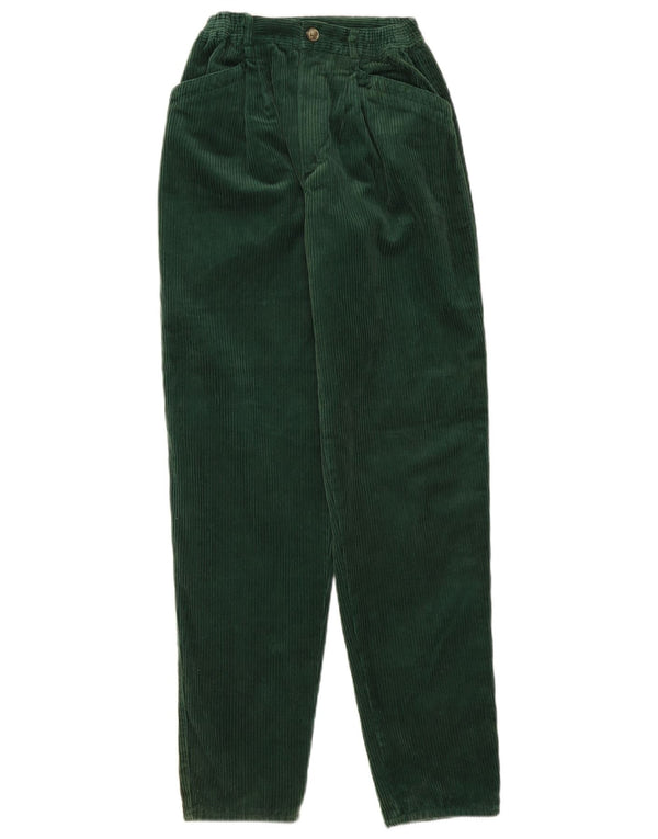 Vintage γυναικείο λεπτό κοτλέ παντελόνι IT 42 Medium W28 L31 πράσινο βαμβακερό