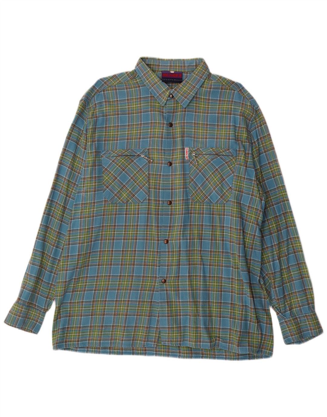 Ανδρικό φανελένιο πουκάμισο MC Kee's Large Blue Check Cotton