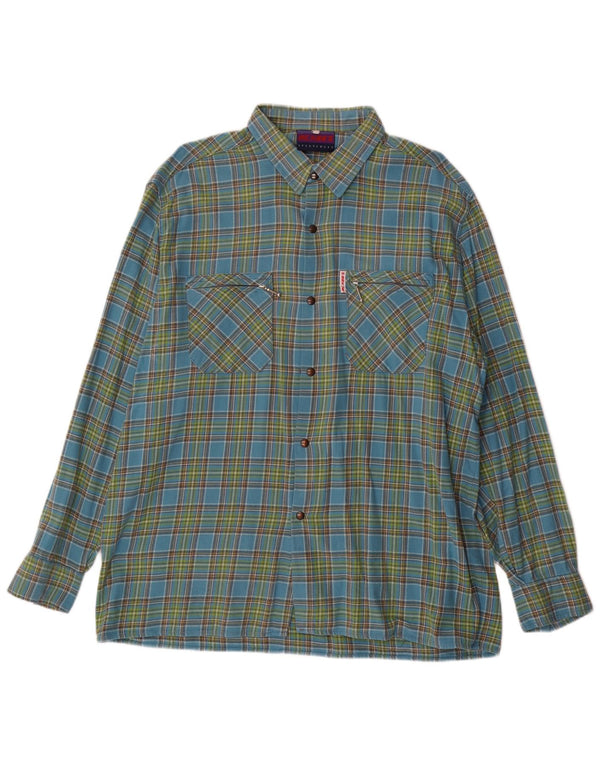 Ανδρικό φανελένιο πουκάμισο MC Kee's Large Blue Check Cotton