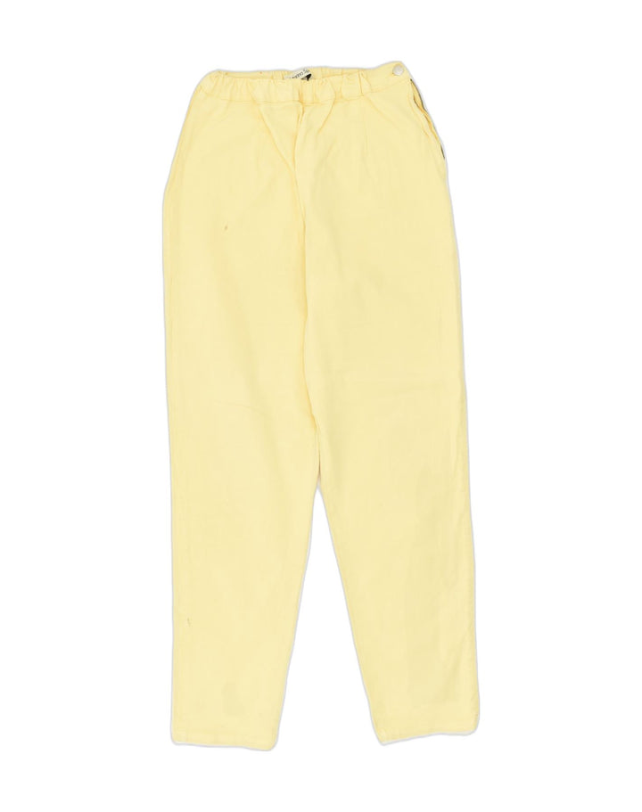 MARINA SPORT Womens Tapered Casual Trousers W30 L30 Yellow Cotton | Vintage Marina Sport | Thrift | Second-Hand Marina Sport | Used Clothing | Messina Hembry 