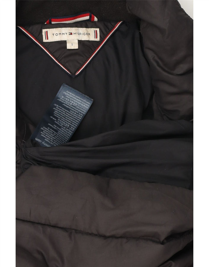 Tommy Hilfiger Γυναικείο παλτό μεγάλου μεγέθους UK 10 μικρό μαύρο πολυεστέρα