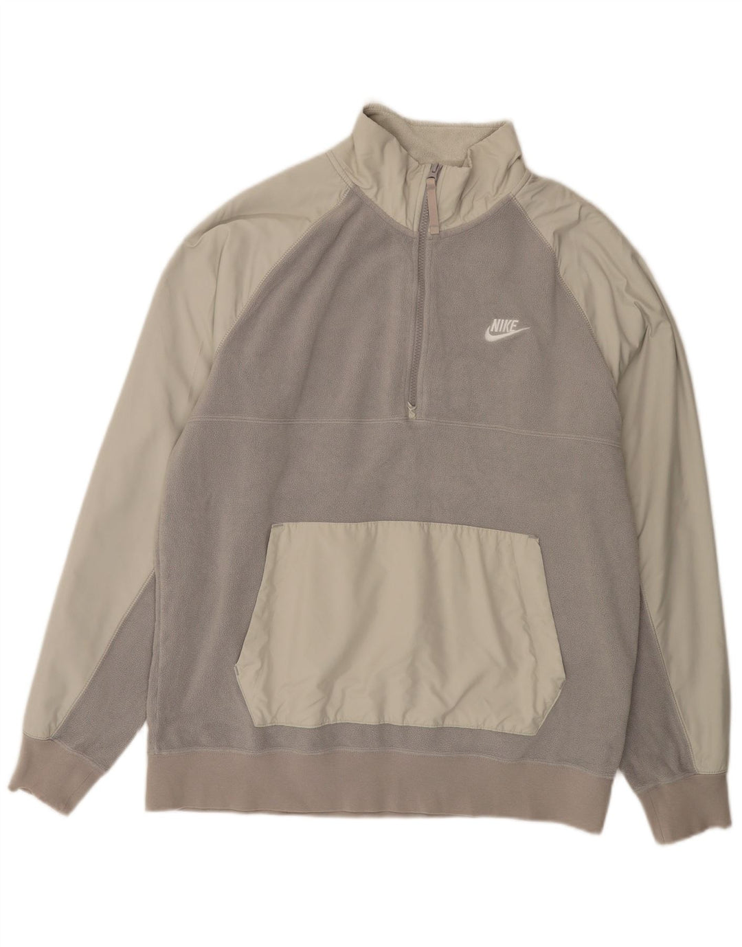 Ανδρικό φερμουάρ Nike με φλις λαιμόκοψη μεγάλο γκρι πολυεστέρα