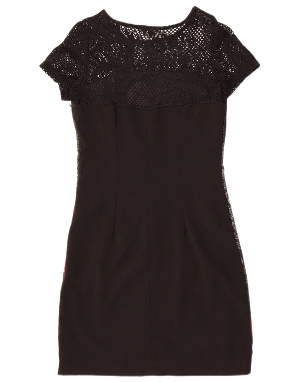 Γυναικείο φόρεμα με γραφική θήκη Desigual EU 38 Medium Black Floral