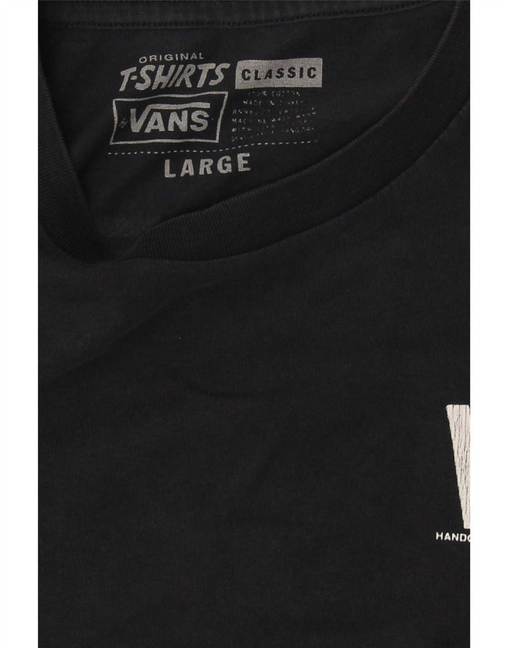 Ανδρικό γραφικό T-Shirt Vans Top Large Navy Blue από βαμβάκι