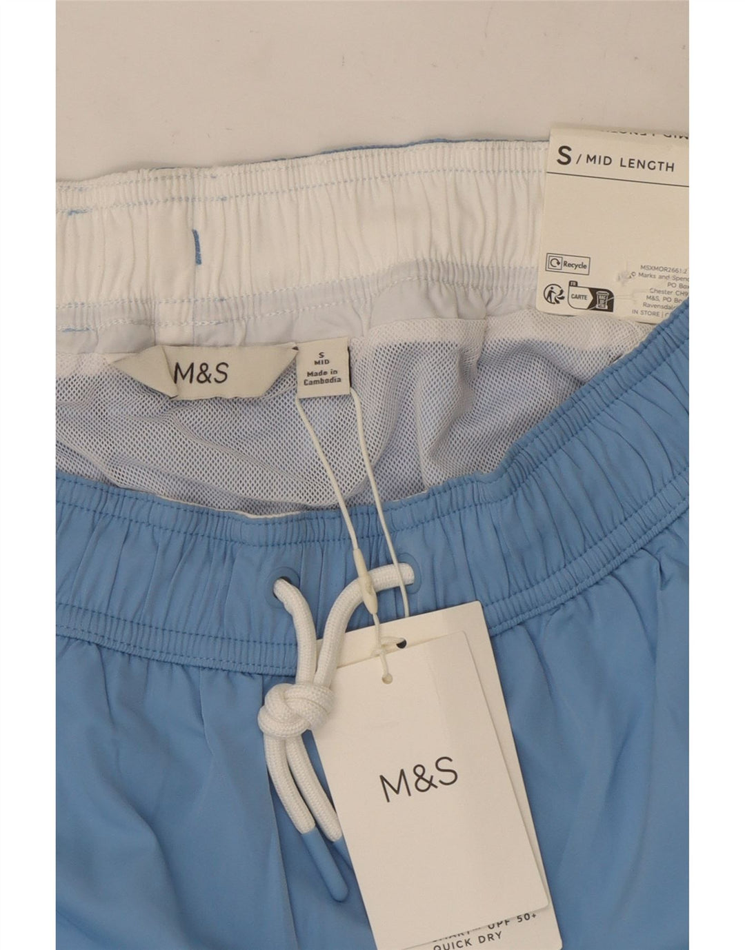 Γυναικείο σορτς κολύμβησης Marks & Spencer UK 10 Small Blue Polyester