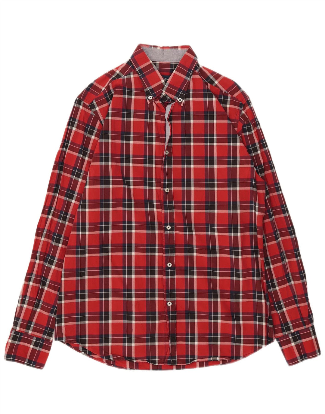 Massimo Dutti Ανδρικό πουκάμισο Casual Fit Flannel με μεγάλο κόκκινο καρό