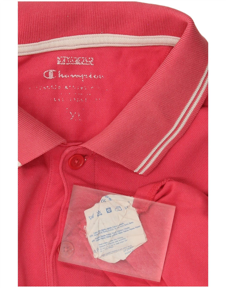 Ανδρικό μπλουζάκι πόλο Champion XL Ροζ βαμβακερό