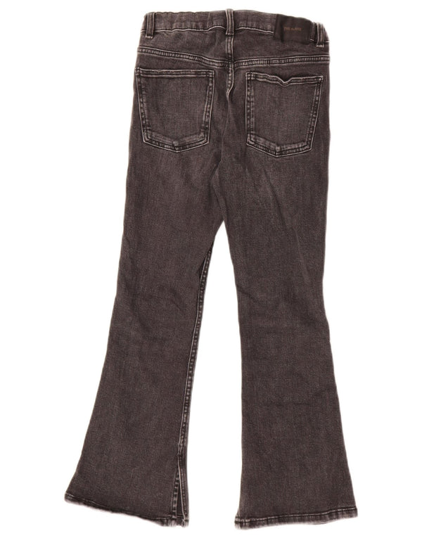 Zara Girls Flared Jeans 8-9 Years W24 L23 Black Cotton