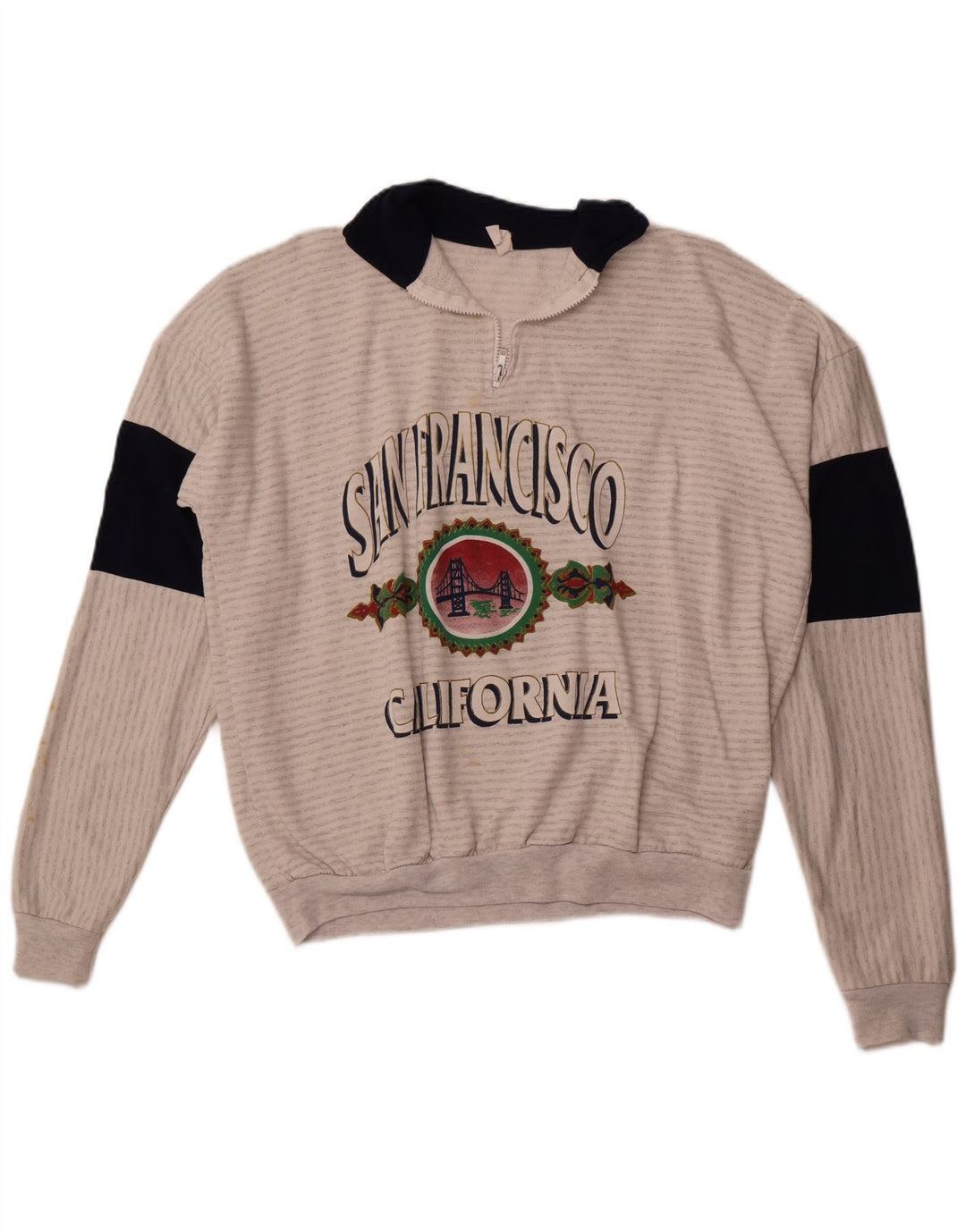 Ανδρικό γραφικό φούτερ MAGIC San Francisco Jumper μεγάλο γκρι ριγέ