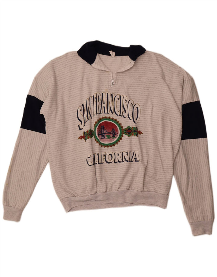 Ανδρικό γραφικό φούτερ MAGIC San Francisco Jumper μεγάλο γκρι ριγέ