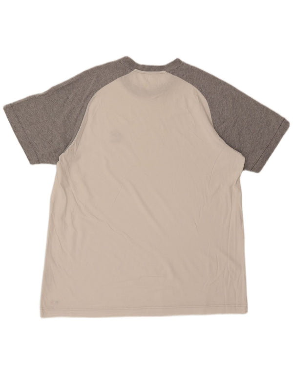 Ανδρικό T-Shirt LOTTO Top UK 46/46 3XL Λευκό βαμβακερό μπλοκ