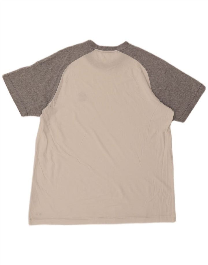 Ανδρικό T-Shirt LOTTO Top UK 46/46 3XL Λευκό βαμβακερό μπλοκ