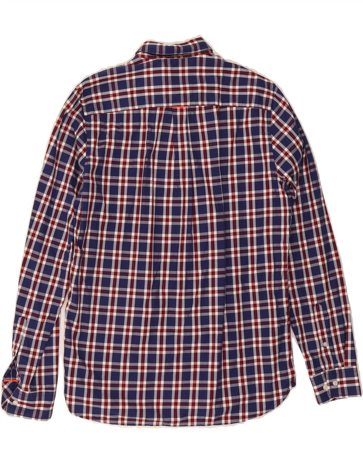 SUPERDRY Mens Shirt Small Blue Check Cotton Vintage Superdry and Second-Hand Superdry from Messina Hembry 