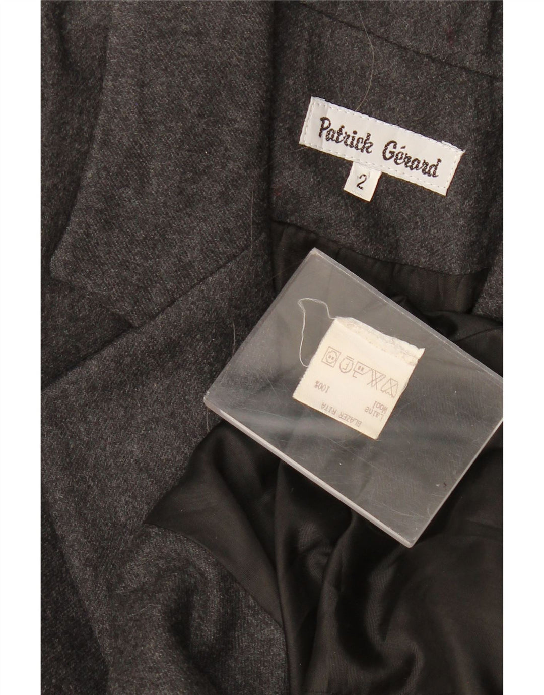 Vintage Γυναικείο Longline τζάκετ με 1 κουμπί US 2 XS Γκρι μαλλί