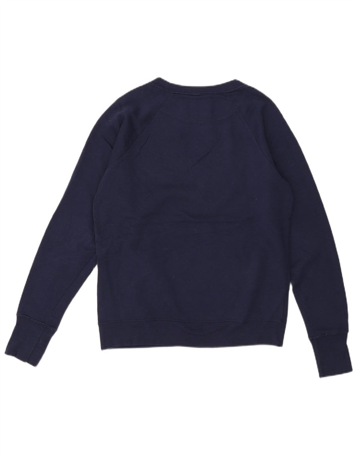 Champion Womens Graphic Oversized Φούτερ Jumper UK 10 Small Navy Blue