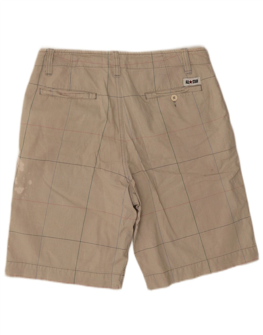 Ανδρικό σορτς Chino Converse Small W28 Beige Check Cotton