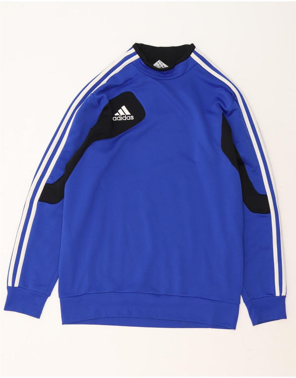 Ανδρική φούτερ Adidas Jumper UK 42/44 Large Blue Colourblock Πολυεστέρας