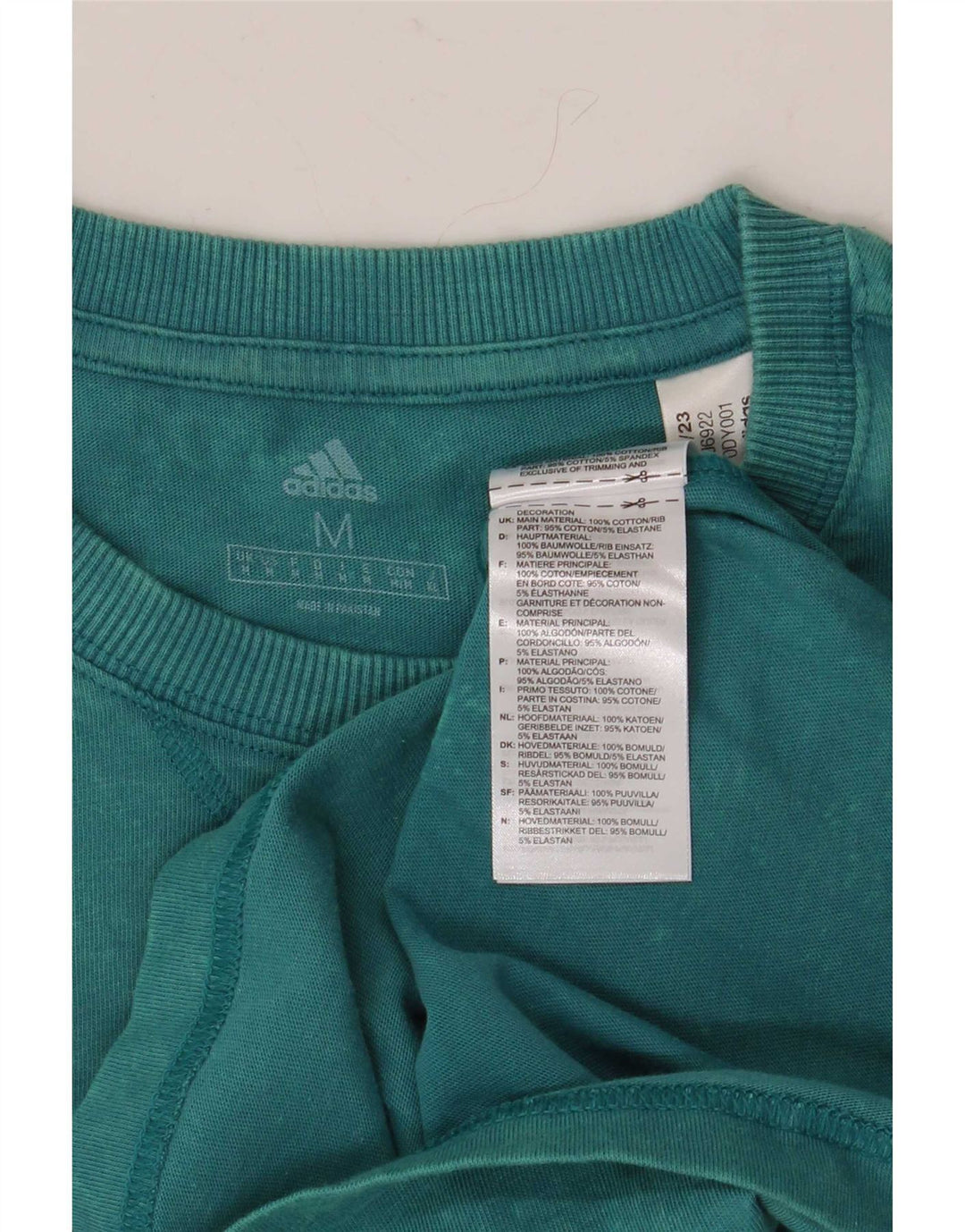 Ανδρικό T-Shirt Adidas Top από μεσαίο μπλε βαμβακερό