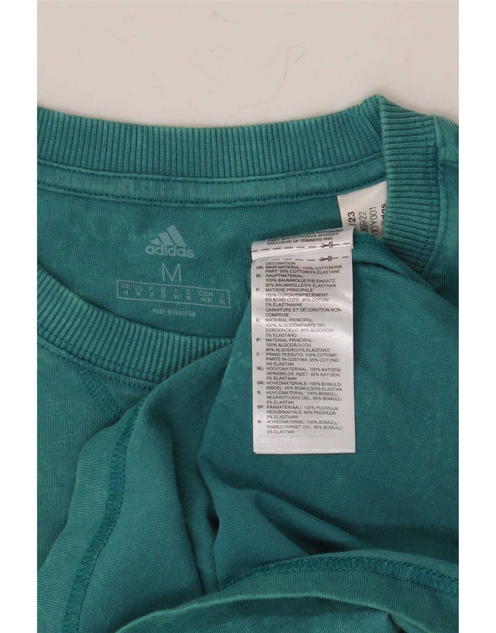 Ανδρικό T-Shirt Adidas Top από μεσαίο μπλε βαμβακερό