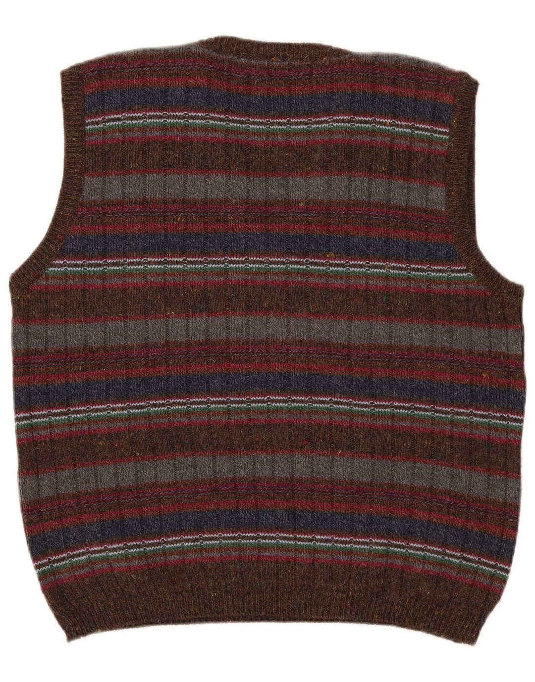 Osvaldo Bruni Ανδρικό γιλέκο Tank Top Μεσαίο πολύχρωμο ριγέ μαλλί