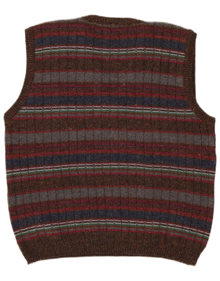 Osvaldo Bruni Ανδρικό γιλέκο Tank Top Μεσαίο πολύχρωμο ριγέ μαλλί