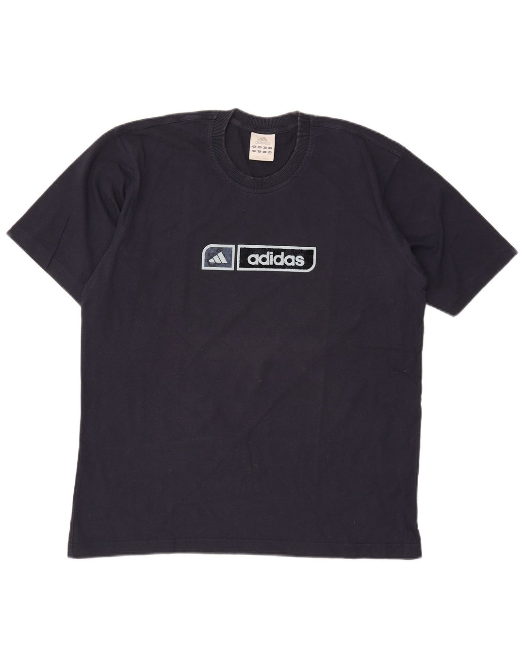 Ανδρικό γραφικό T-Shirt Adidas Top Large Navy Blue από βαμβάκι