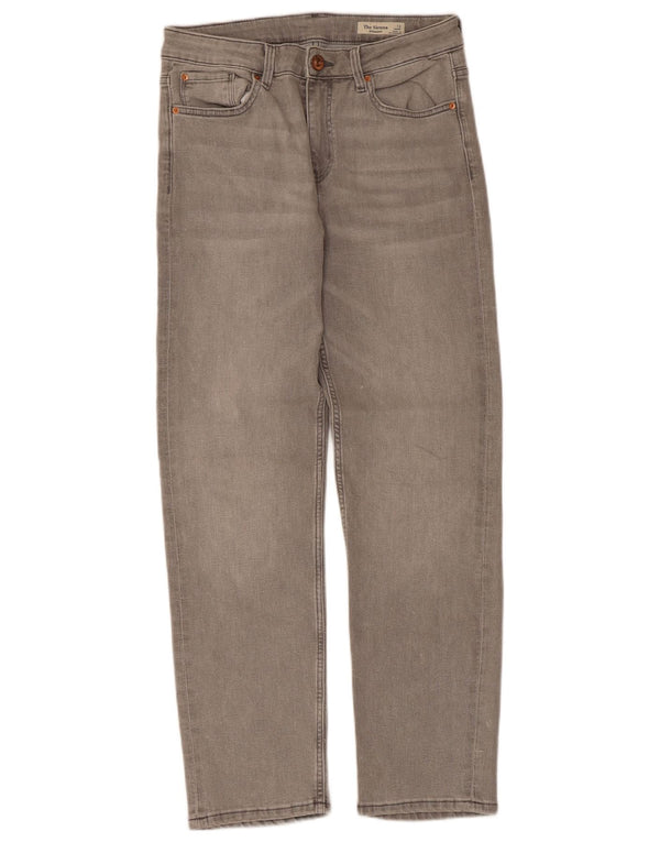 Marks & Spencer Womens The Sienna Straight Jeans UK 12 Medium W30 L27 Grey